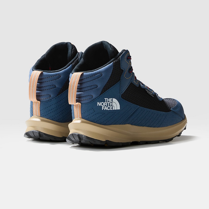 The North Face Fastpack Waterproof Mid Hiking Boots Shady Blue - Tnf White | ZMHDOX-137