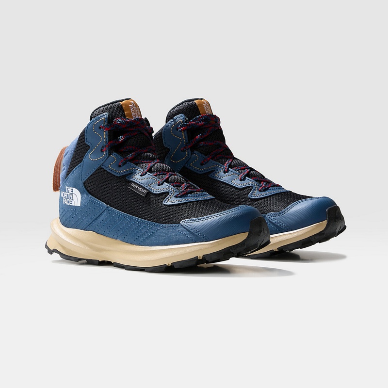 The North Face Fastpack Waterproof Mid Hiking Boots Shady Blue - Tnf White | ZMHDOX-137