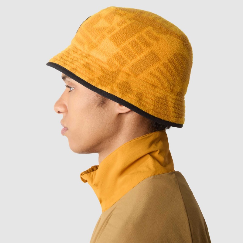 The North Face Fleeski Street Bucket Hat Summit Gold Irregular Geometry Print | OHQAUB-852