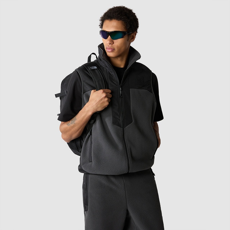 The North Face Fleeski Y2K Gilet Asphalt Grey - Tnf Black | ZDPFWC-826