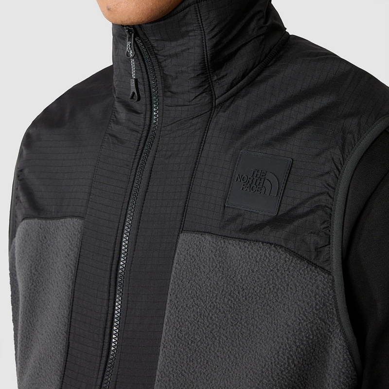 The North Face Fleeski Y2K Gilet Asphalt Grey - Tnf Black | ZDPFWC-826