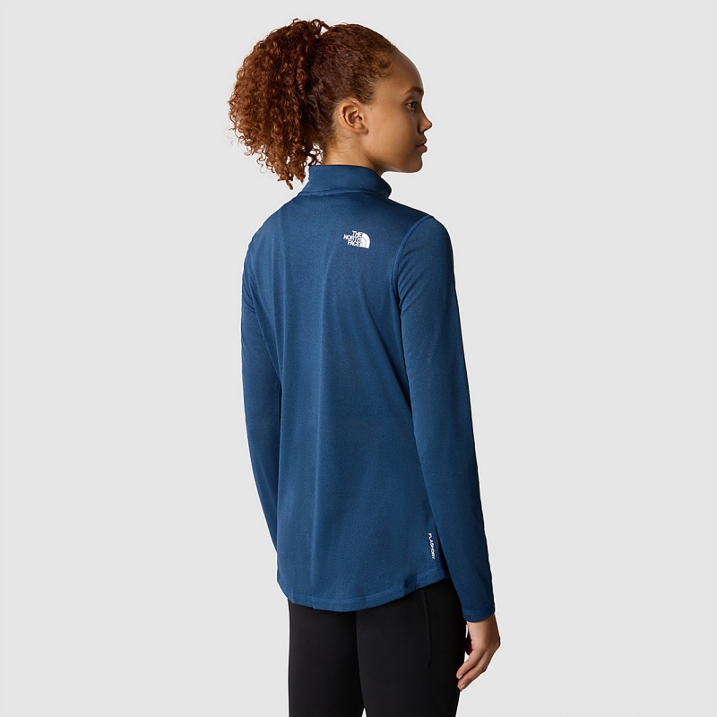 The North Face Flex 1/4 Zip Long-Sleeve Top Shady Blue Heather | PFGMNH-215