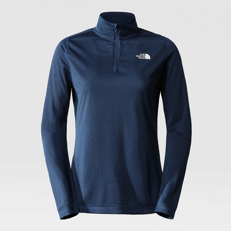 The North Face Flex 1/4 Zip Long-Sleeve Top Shady Blue Heather | PFGMNH-215