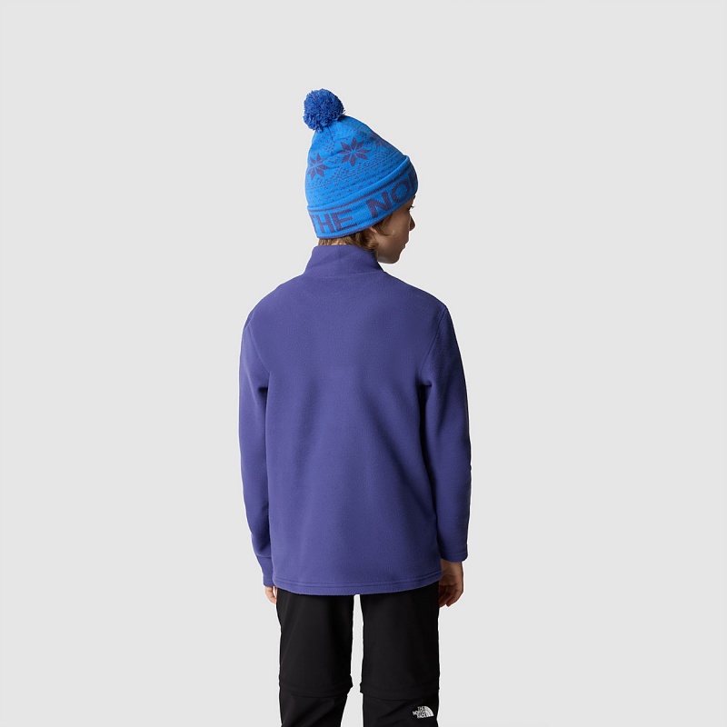 The North Face Glacier 1/4 Zip Fleece Cave Blue | YCHXKQ-046