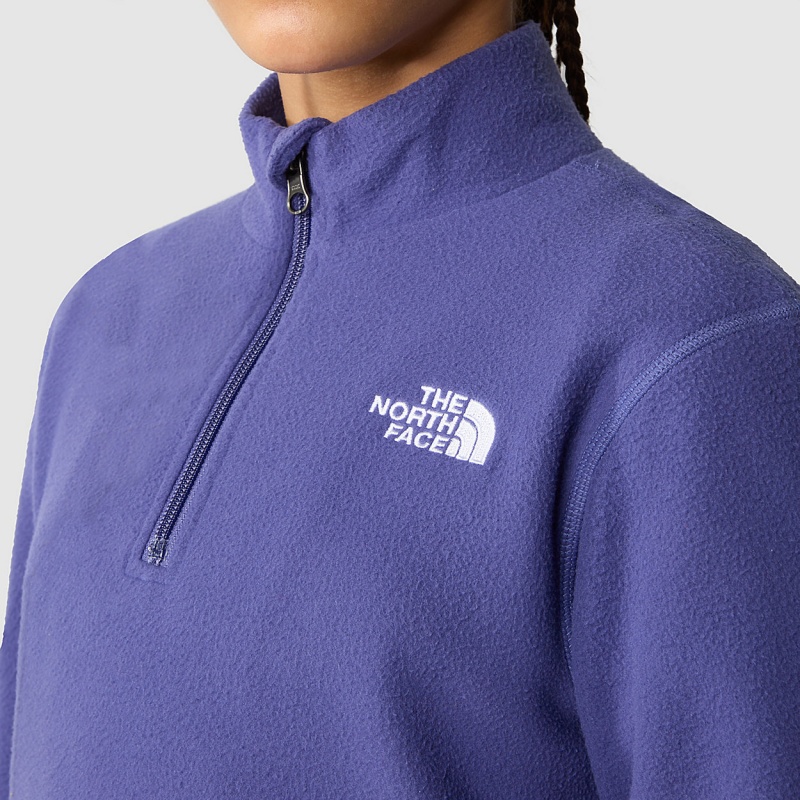 The North Face Glacier 1/4 Zip Fleece Cave Blue | YCHXKQ-046