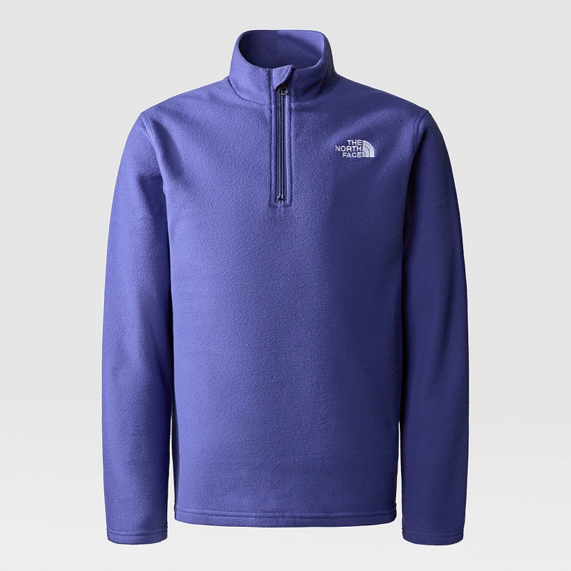 The North Face Glacier 1/4 Zip Fleece Cave Blue | YCHXKQ-046