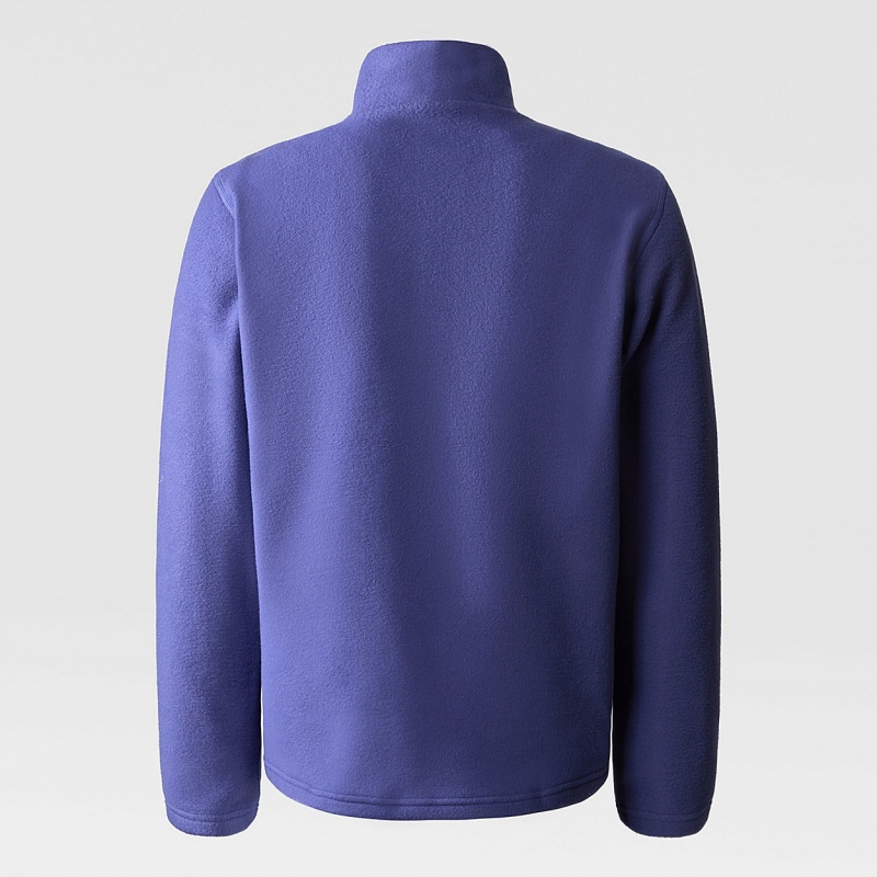 The North Face Glacier 1/4 Zip Fleece Cave Blue | YCHXKQ-046