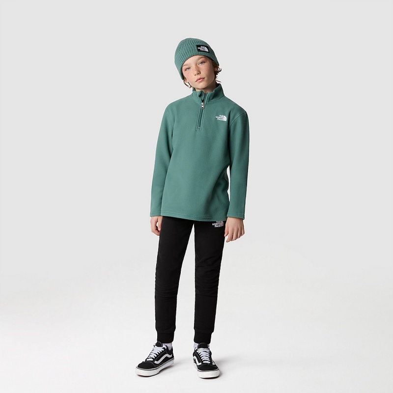 The North Face Glacier 1/4 Zip Fleece Dark Sage | JWTGKH-240