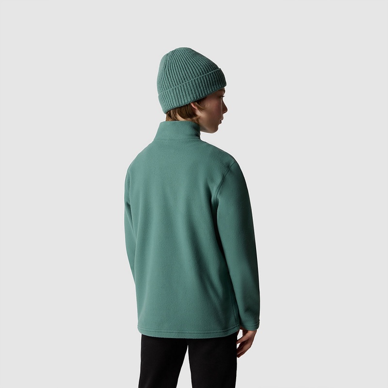 The North Face Glacier 1/4 Zip Fleece Dark Sage | JWTGKH-240