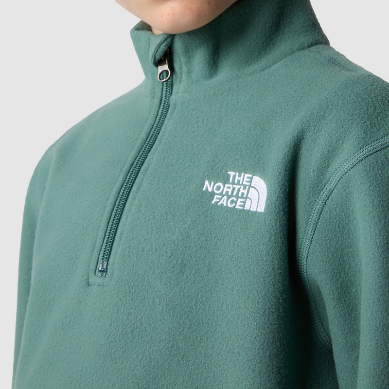 The North Face Glacier 1/4 Zip Fleece Dark Sage | JWTGKH-240