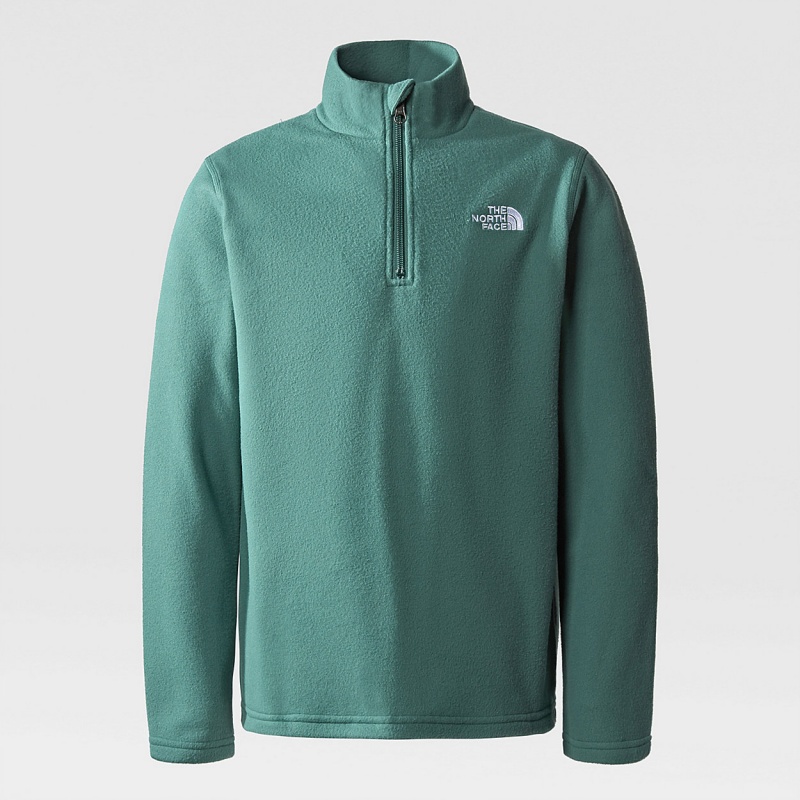 The North Face Glacier 1/4 Zip Fleece Dark Sage | JWTGKH-240