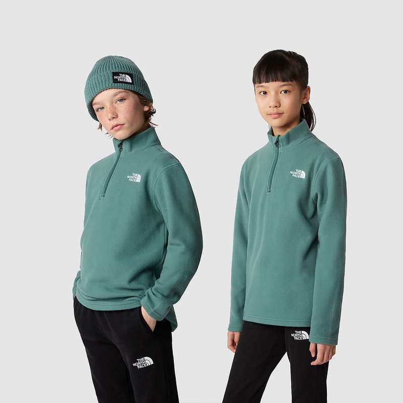 The North Face Glacier 1/4 Zip Fleece Dark Sage | JWTGKH-240