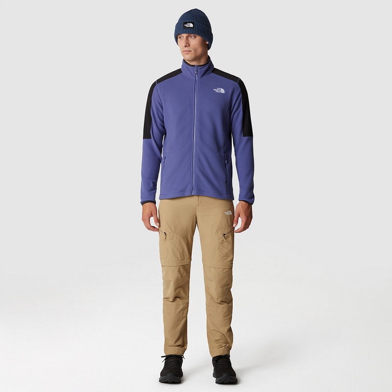 The North Face Glacier Zip-In Fleece Cave Blue | OLQJTW-876