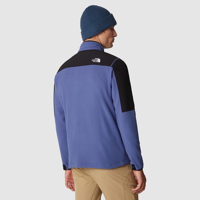 The North Face Glacier Zip-In Fleece Cave Blue | OLQJTW-876