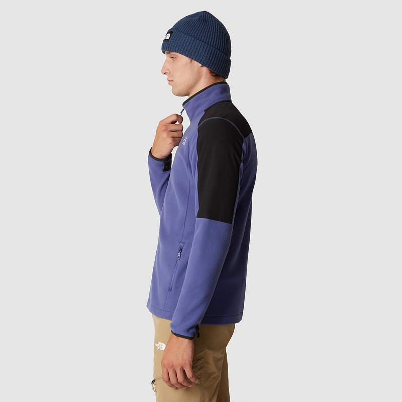 The North Face Glacier Zip-In Fleece Cave Blue | OLQJTW-876