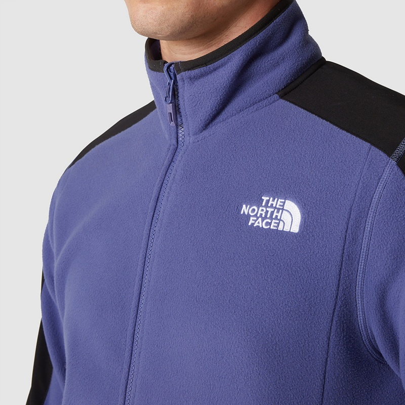 The North Face Glacier Zip-In Fleece Cave Blue | OLQJTW-876