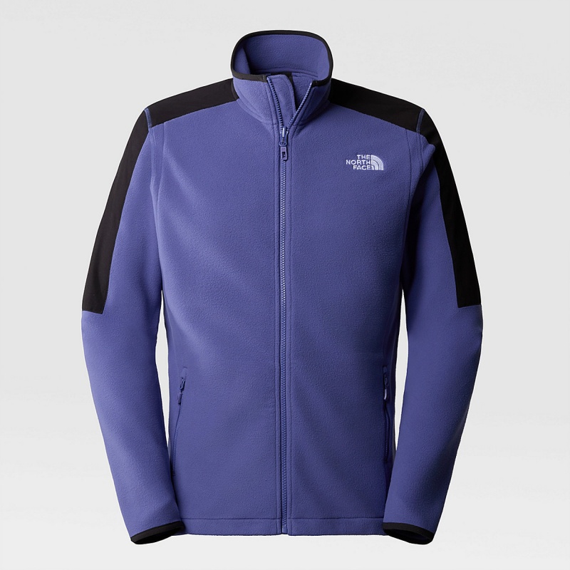 The North Face Glacier Zip-In Fleece Cave Blue | OLQJTW-876