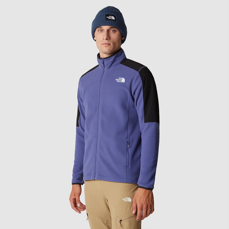 The North Face Glacier Zip-In Fleece Cave Blue | OLQJTW-876