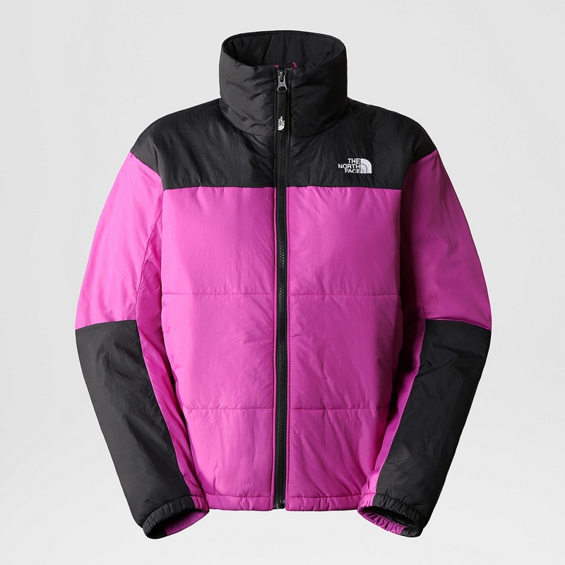 The North Face Gosei Puffer Jacket Purple Cactus Flower - Tnf Black | FNJLPI-078