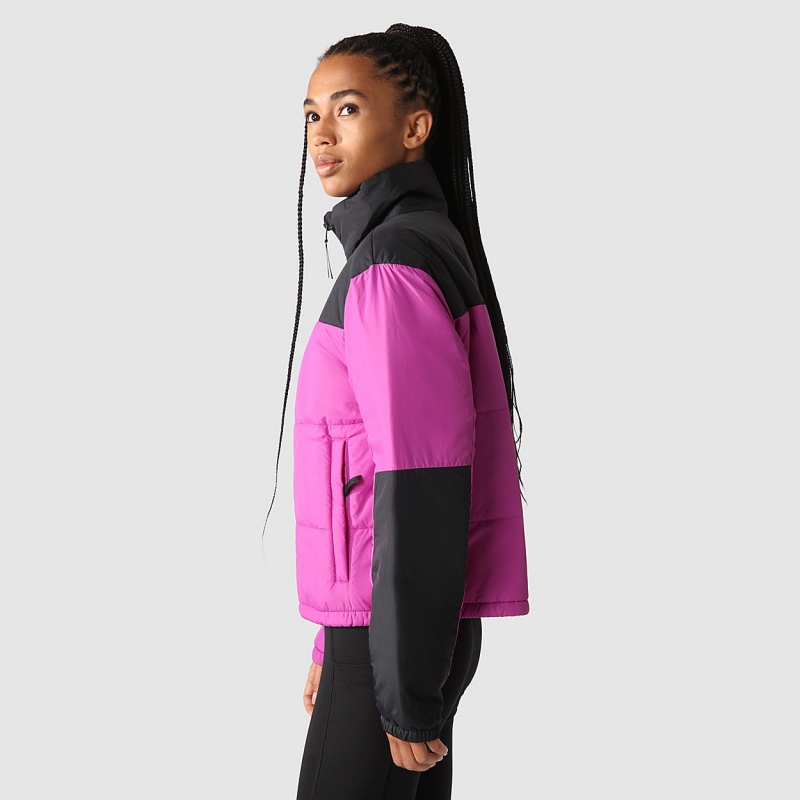 The North Face Gosei Puffer Jacket Purple Cactus Flower - Tnf Black | FNJLPI-078