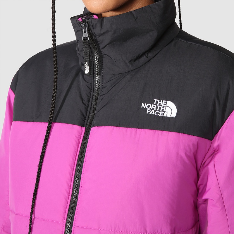 The North Face Gosei Puffer Jacket Purple Cactus Flower - Tnf Black | FNJLPI-078