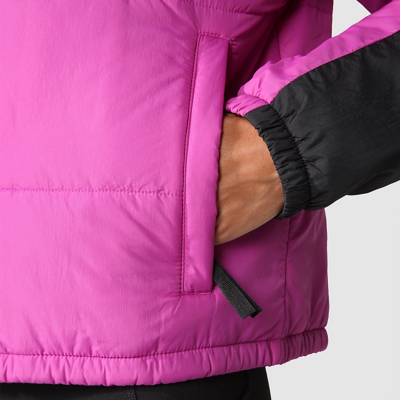 The North Face Gosei Puffer Jacket Purple Cactus Flower - Tnf Black | FNJLPI-078