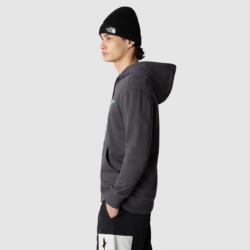 The North Face Graphic Hoodie Asphalt Grey | SKHWIB-107