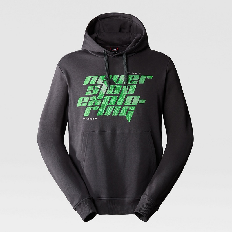 The North Face Graphic Hoodie Asphalt Grey | SKHWIB-107