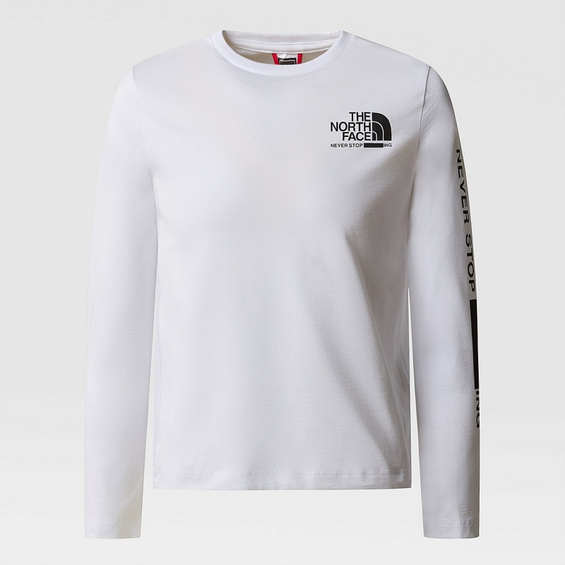 The North Face Graphic Long-Sleeve T-Shirt Tnf White | WDFPHQ-546