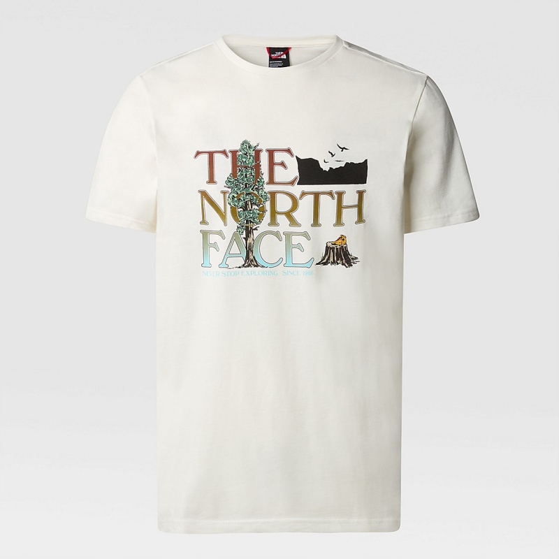 The North Face Graphic T-Shirt Gardenia White | EFKWQI-163