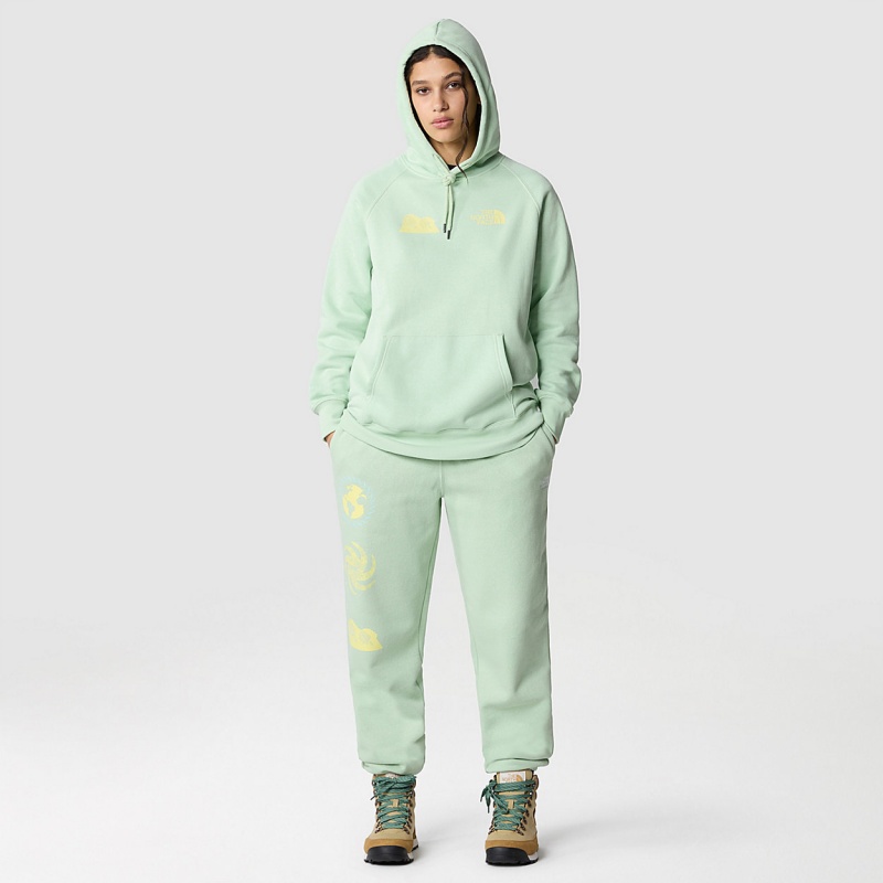 The North Face Half Dome Fleece Joggers Misty Sage - Snow | RGPXQJ-609