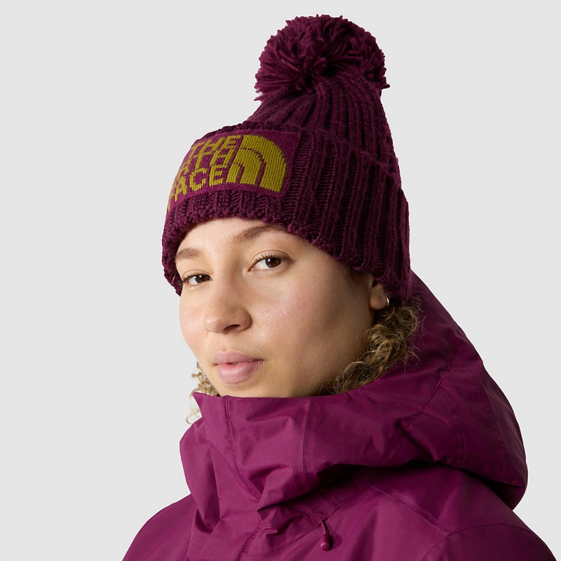 The North Face Heritage Ski Tuke Beanie Boysenberry - Sulphur Moss | BFTJSO-029