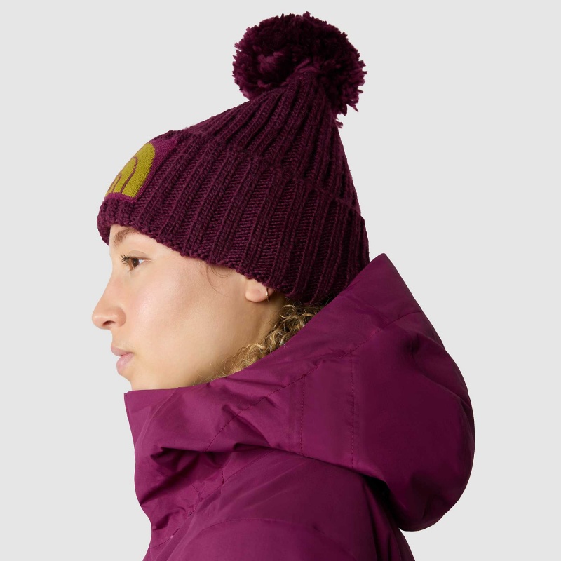 The North Face Heritage Ski Tuke Beanie Boysenberry - Sulphur Moss | BFTJSO-029