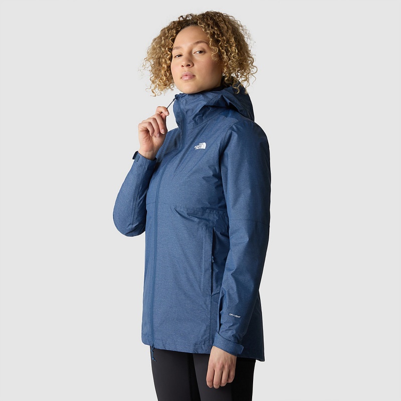 The North Face Hikesteller Triclimate Jacket Shady Blue White Heather - Summit Navy | OXEUCR-763