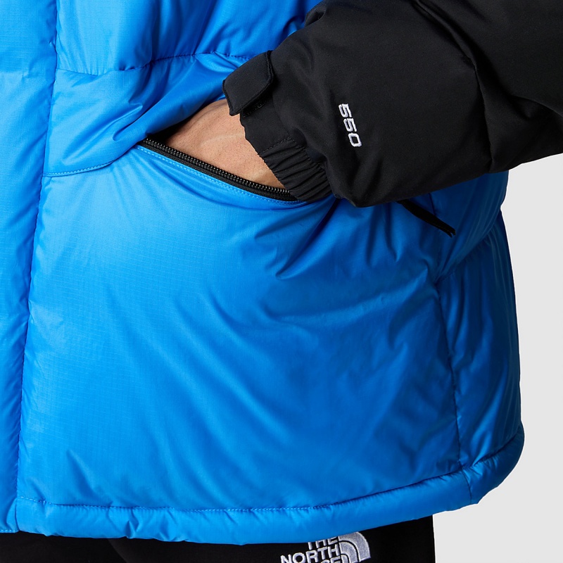 The North Face Himalayan Down Parka Super Sonic Blue - Tnf Black | YPJCHK-640