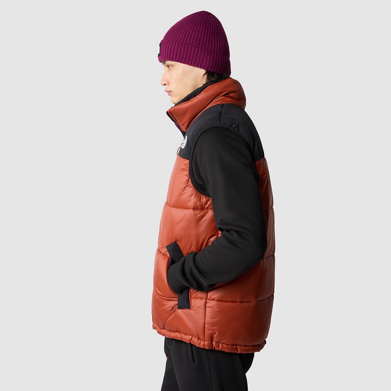 The North Face Himalayan Insulated Gilet Brandy Brown/Tnf Black | DLEHYS-198