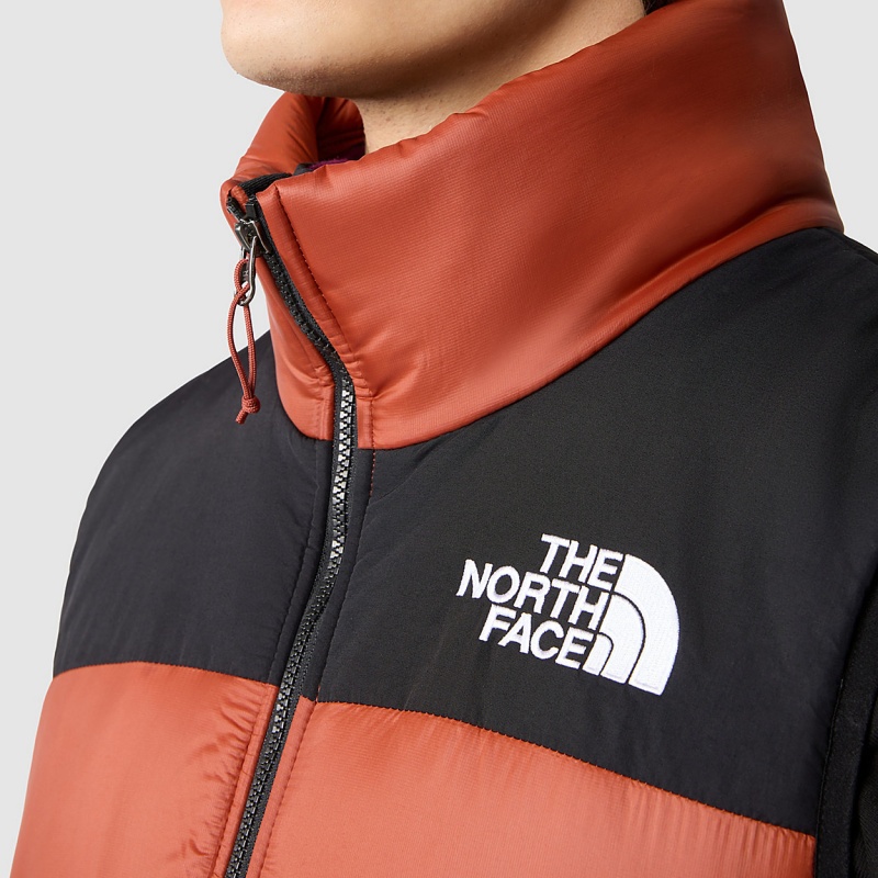 The North Face Himalayan Insulated Gilet Brandy Brown/Tnf Black | DLEHYS-198