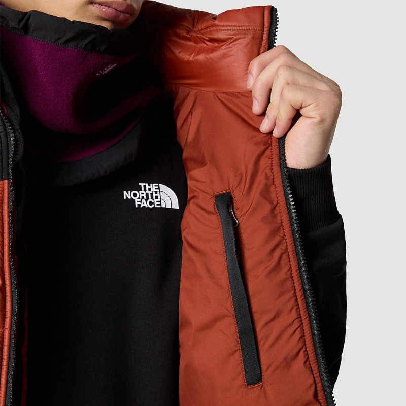 The North Face Himalayan Insulated Gilet Brandy Brown/Tnf Black | DLEHYS-198