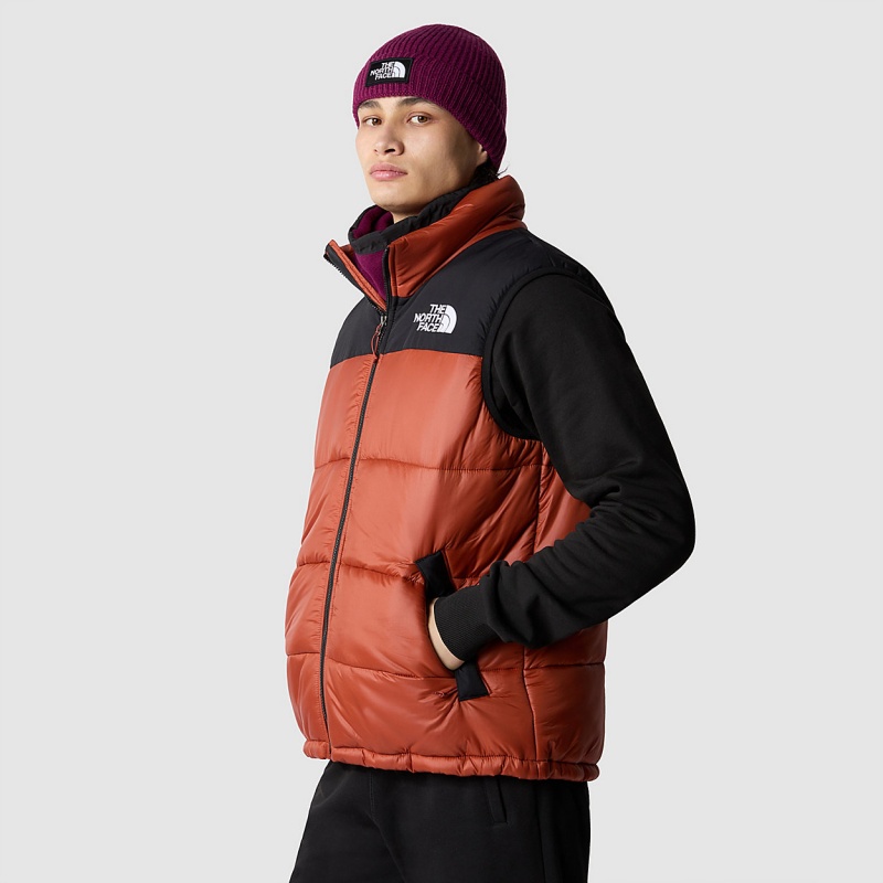 The North Face Himalayan Insulated Gilet Brandy Brown/Tnf Black | DLEHYS-198