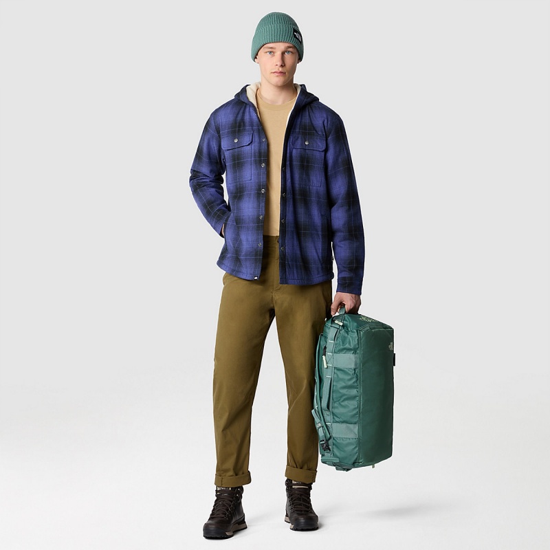 The North Face Hooded Campshire Shirt Jacket Tnf Black Medium Half Dome Shadow Plaid | DNAYQR-857