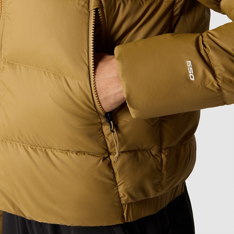 The North Face Hyalite Down Hooded Jacket British Khaki | PBRLZE-832