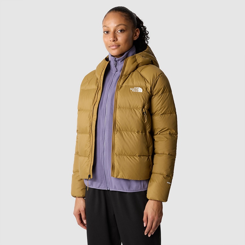 The North Face Hyalite Down Hooded Jacket British Khaki | PBRLZE-832