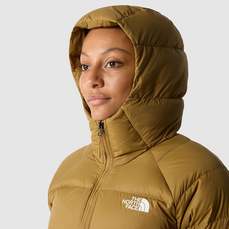 The North Face Hyalite Down Hooded Jacket British Khaki | PBRLZE-832