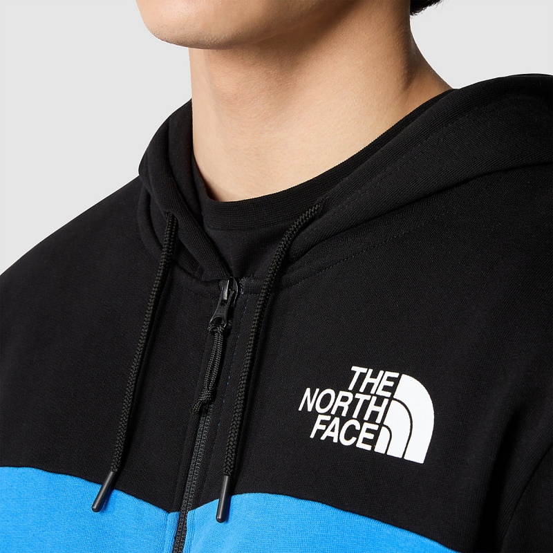 The North Face Icon Full-Zip Hoodie Super Sonic Blue | KHERZT-157