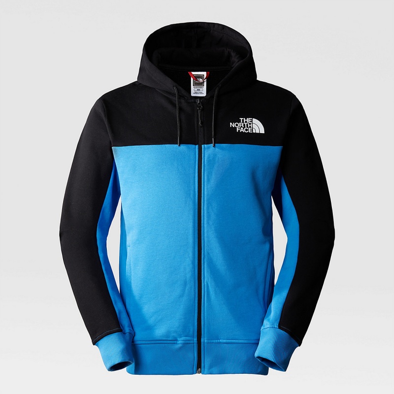 The North Face Icon Full-Zip Hoodie Super Sonic Blue | KHERZT-157