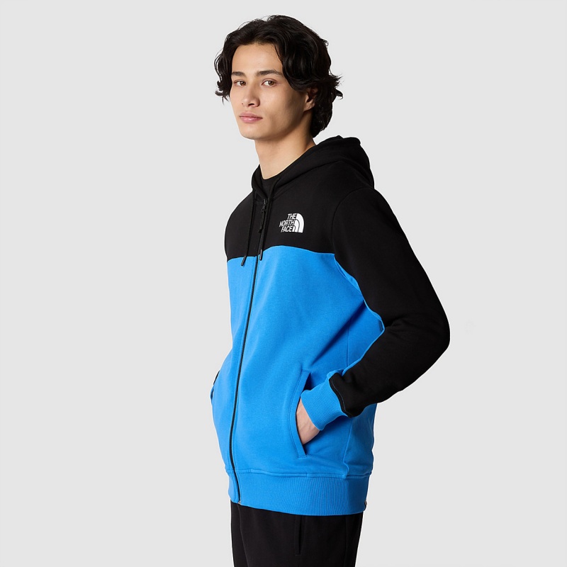 The North Face Icon Full-Zip Hoodie Super Sonic Blue | KHERZT-157