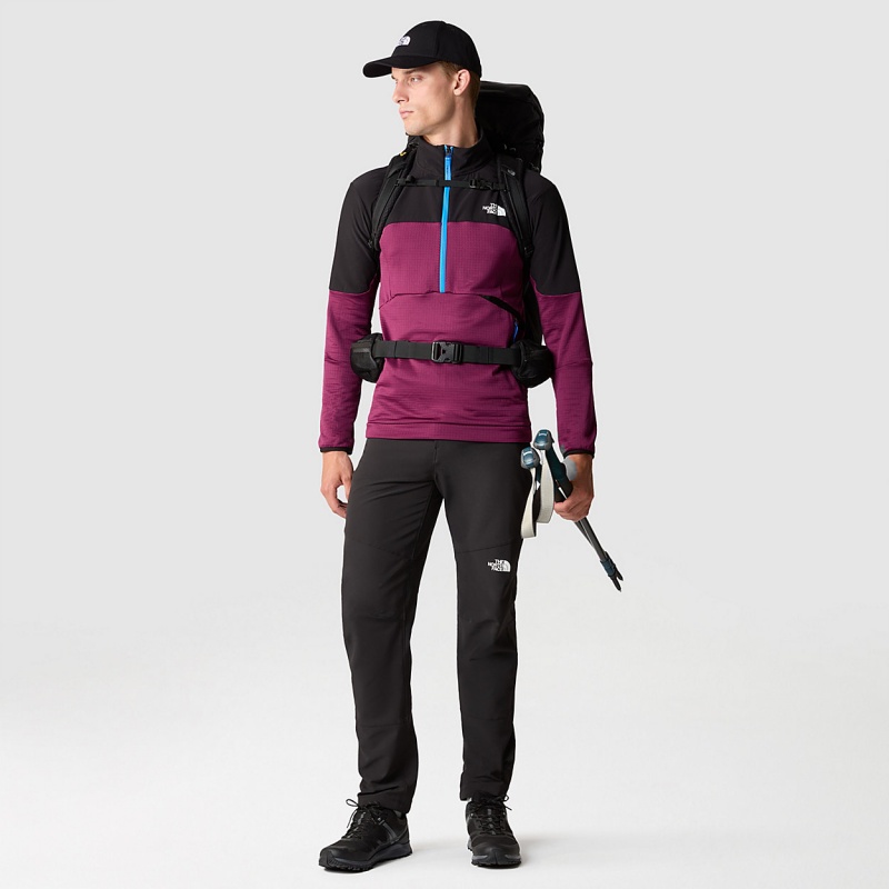 The North Face Kikash 1/2 Zip Jacket Boysenberry/Tnf Black | IWRYAG-315