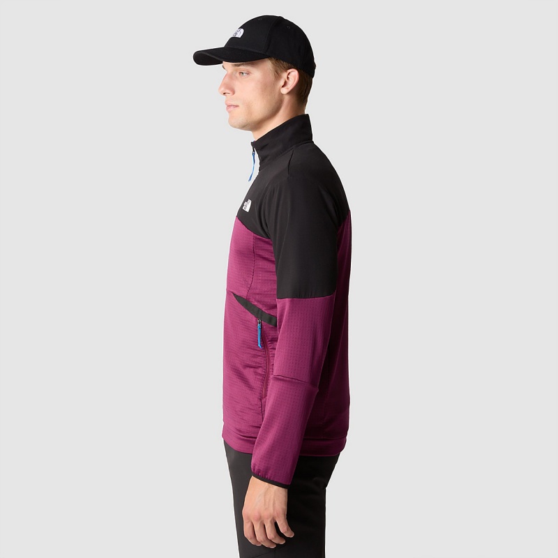 The North Face Kikash 1/2 Zip Jacket Boysenberry/Tnf Black | IWRYAG-315