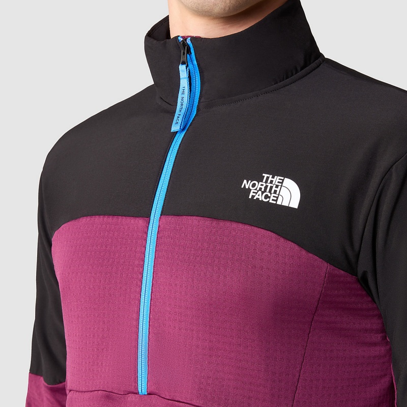 The North Face Kikash 1/2 Zip Jacket Boysenberry/Tnf Black | IWRYAG-315