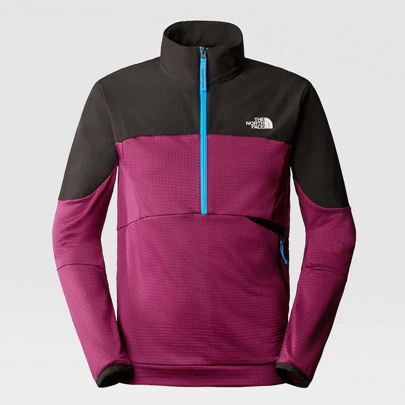 The North Face Kikash 1/2 Zip Jacket Boysenberry/Tnf Black | IWRYAG-315